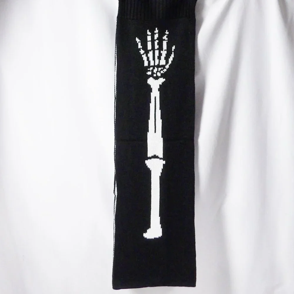 Black & White REVERSIBLE Skelton Arm Scarf NEW